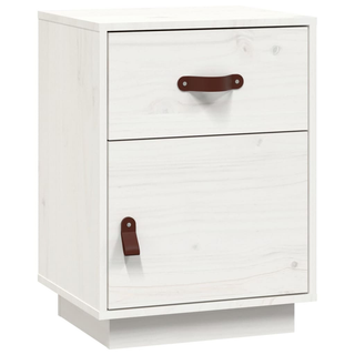 vidaXL Bedside Cabinet White 40x34x55 cm Solid Wood Pine - Giant Lobelia