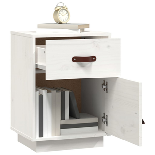 vidaXL Bedside Cabinet White 40x34x55 cm Solid Wood Pine - Giant Lobelia