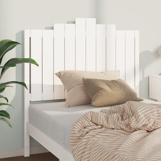 Bed Headboard White 106x4x110 cm Solid Wood Pine - Giant Lobelia