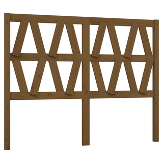 Bed Headboard Honey Brown 126x4x100 cm Solid Wood Pine - Giant Lobelia