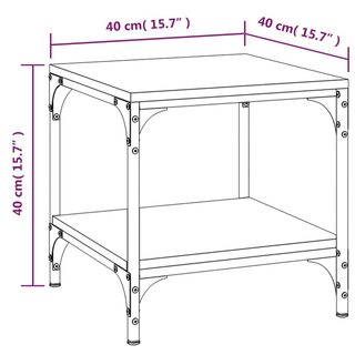 Side Tables 2 pcs Black 40x40x40 cm Engineered Wood - Giant Lobelia