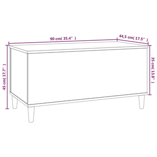 Coffee Table Sonoma Oak 90x44.5x45 cm Engineered Wood - Giant Lobelia