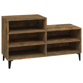 Shoe Cabinet Smoked Oak 102x36x60 cm Engineered Wood - Giant Lobelia