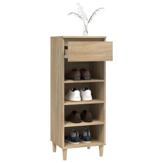 Shoe Cabinet Sonoma Oak 40x36x105 cm Engineered Wood - Giant Lobelia