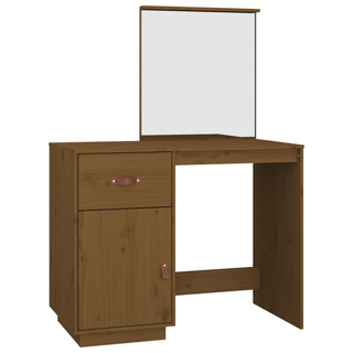 vidaXL Dressing Table Honey Brown 95x50x134 cm Solid Wood Pine - Giant Lobelia