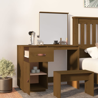 vidaXL Dressing Table Honey Brown 95x50x134 cm Solid Wood Pine - Giant Lobelia