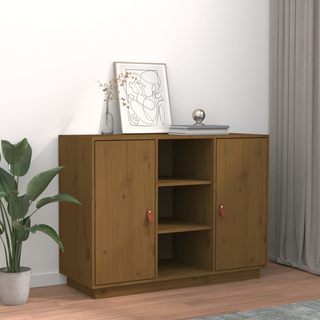 vidaXL Sideboard Honey Brown 100x40x75 cm Solid Wood Pine - Giant Lobelia