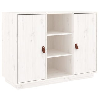 Sideboard White 100x40x75 cm Solid Wood Pine - Giant Lobelia