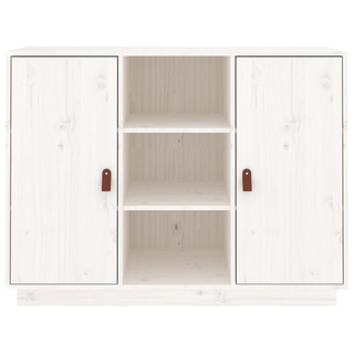 Sideboard White 100x40x75 cm Solid Wood Pine - Giant Lobelia