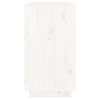 Sideboard White 100x40x75 cm Solid Wood Pine - Giant Lobelia