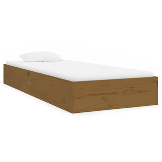 Bed Frame Honey Brown Solid Wood 75x190 cm Small Single - Giant Lobelia