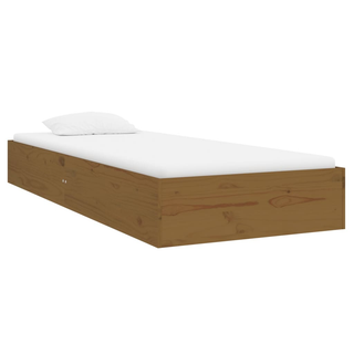 Bed Frame Honey Brown Solid Wood 75x190 cm Small Single - Giant Lobelia