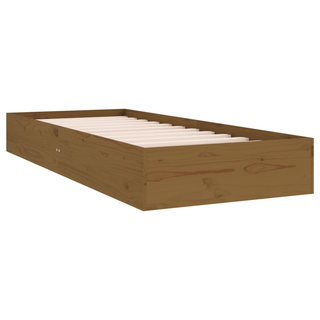 Bed Frame Honey Brown Solid Wood 75x190 cm Small Single - Giant Lobelia