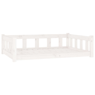 Dog Bed White 105.5x75.5x28 cm Solid Wood Pine - Giant Lobelia