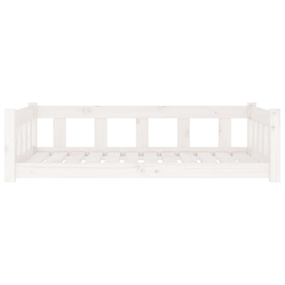 Dog Bed White 105.5x75.5x28 cm Solid Wood Pine - Giant Lobelia