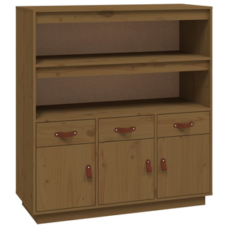 Highboard Honey Brown 100x40x108.5 cm Solid Wood Pine - Giant Lobelia