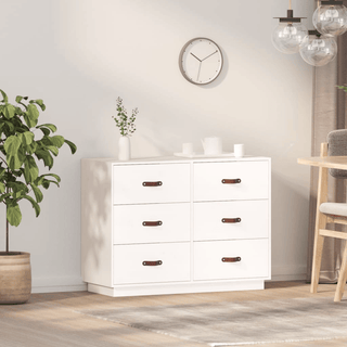 vidaXL Sideboard White 100x40x75 cm Solid Wood Pine - GIANT LOBELIA