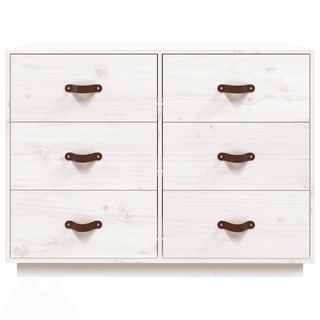 vidaXL Sideboard White 100x40x75 cm Solid Wood Pine - GIANT LOBELIA