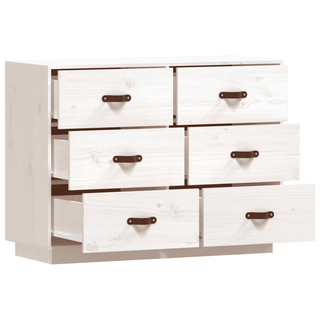 vidaXL Sideboard White 100x40x75 cm Solid Wood Pine - GIANT LOBELIA