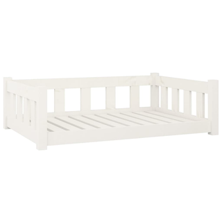 Dog Bed White 95.5x65.5x28 cm Solid Wood Pine - Giant Lobelia