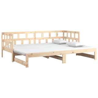 vidaXL Pull-out Day Bed Solid Wood Pine 2x(90x200) cm - Giant Lobelia