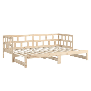 vidaXL Pull-out Day Bed Solid Wood Pine 2x(90x200) cm - Giant Lobelia