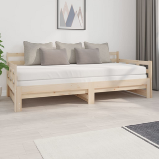 vidaXL Pull-out Day Bed Solid Wood Pine 2x(90x200) cm - Giant Lobelia