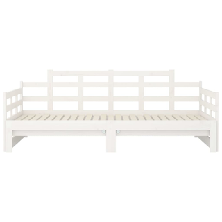 vidaXL Pull-out Day Bed White Solid Wood Pine 2x(80x200) cm - Giant Lobelia