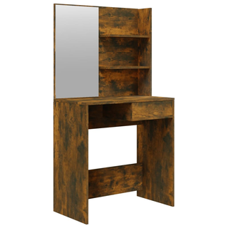 Dressing Table with Mirror Smoked Oak 74.5x40x141 cm - Giant Lobelia