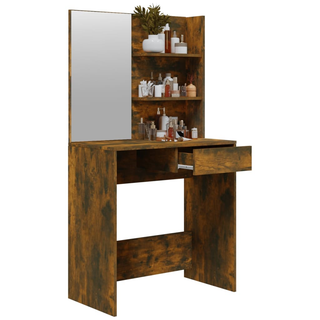 Dressing Table with Mirror Smoked Oak 74.5x40x141 cm - Giant Lobelia