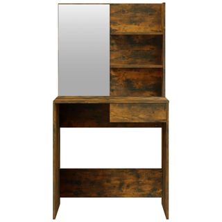 Dressing Table with Mirror Smoked Oak 74.5x40x141 cm - Giant Lobelia