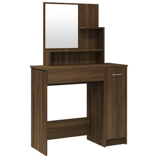 Dressing Table with Mirror Brown Oak 86.5x35x136 cm - Giant Lobelia