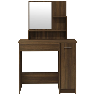 Dressing Table with Mirror Brown Oak 86.5x35x136 cm - Giant Lobelia