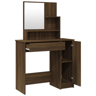 Dressing Table with Mirror Brown Oak 86.5x35x136 cm - Giant Lobelia