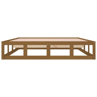 Bed Frame Honey Brown 135x190 cm Double Solid Wood - Giant Lobelia