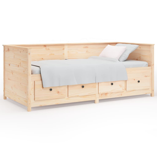 vidaXL Day Bed 100x200 cm Solid Wood Pine - Giant Lobelia