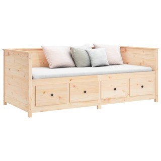 vidaXL Day Bed 100x200 cm Solid Wood Pine - Giant Lobelia