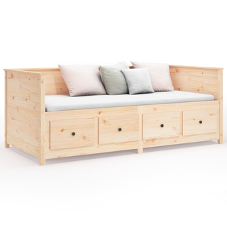 vidaXL Day Bed 100x200 cm Solid Wood Pine - Giant Lobelia