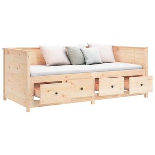 vidaXL Day Bed 100x200 cm Solid Wood Pine - Giant Lobelia