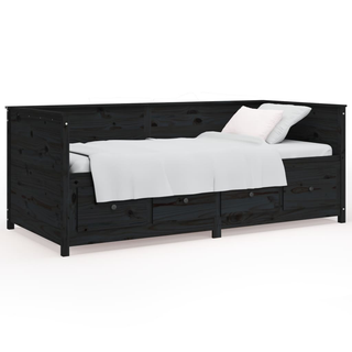 vidaXL Day Bed Black 80x200 cm Solid Wood Pine - Giant Lobelia