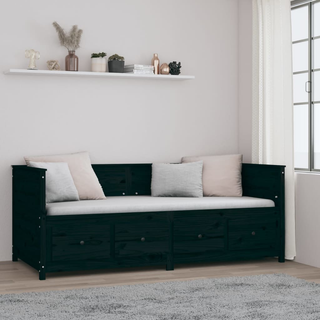 vidaXL Day Bed Black 80x200 cm Solid Wood Pine - Giant Lobelia