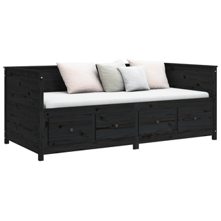 vidaXL Day Bed Black 80x200 cm Solid Wood Pine - Giant Lobelia