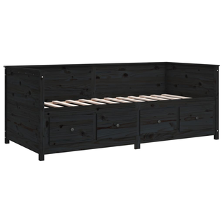 vidaXL Day Bed Black 80x200 cm Solid Wood Pine - Giant Lobelia