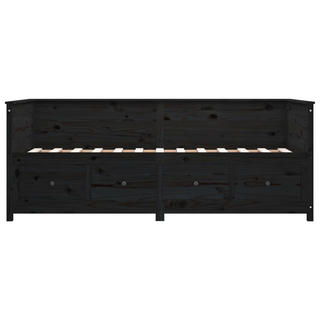 vidaXL Day Bed Black 80x200 cm Solid Wood Pine - Giant Lobelia