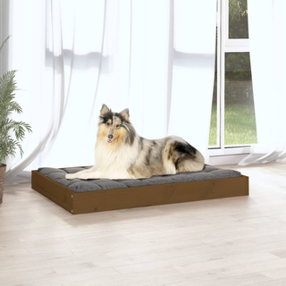 vidaXL Dog Bed Honey Brown 91.5x64x9 cm Solid Wood Pine - Giant Lobelia