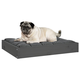 vidaXL Dog Bed Grey 61.5x49x9 cm Solid Wood Pine - Giant Lobelia