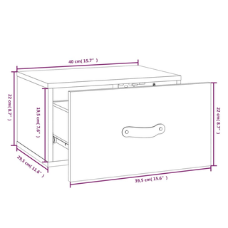 Wall-mounted Bedside Cabinets 2 pcs 40x29.5x22 cm - Giant Lobelia