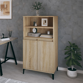 Highboard Sonoma Oak 60x36x110 cm Engineered Wood - Giant Lobelia