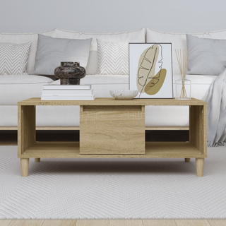 Coffee Table Sonoma Oak 90x50x36,5 cm Engineered Wood - Giant Lobelia