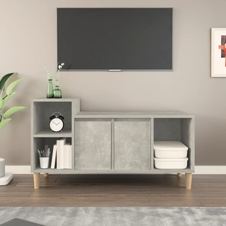 TV Cabinet Concrete Grey 100x35x55 cm Engineered Wood - Giant Lobelia